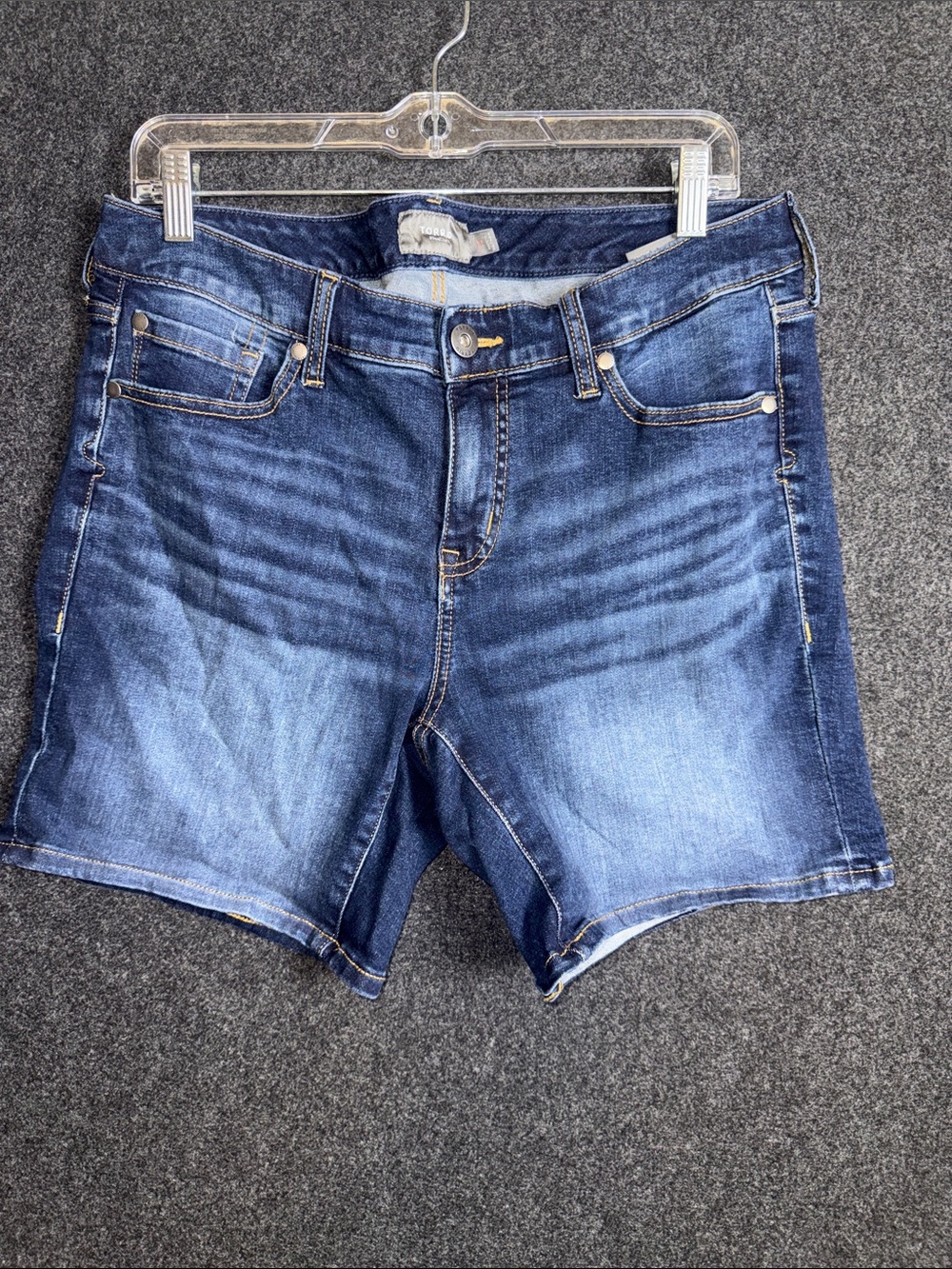 torrid Blue Mid-Rise Denim Shorts